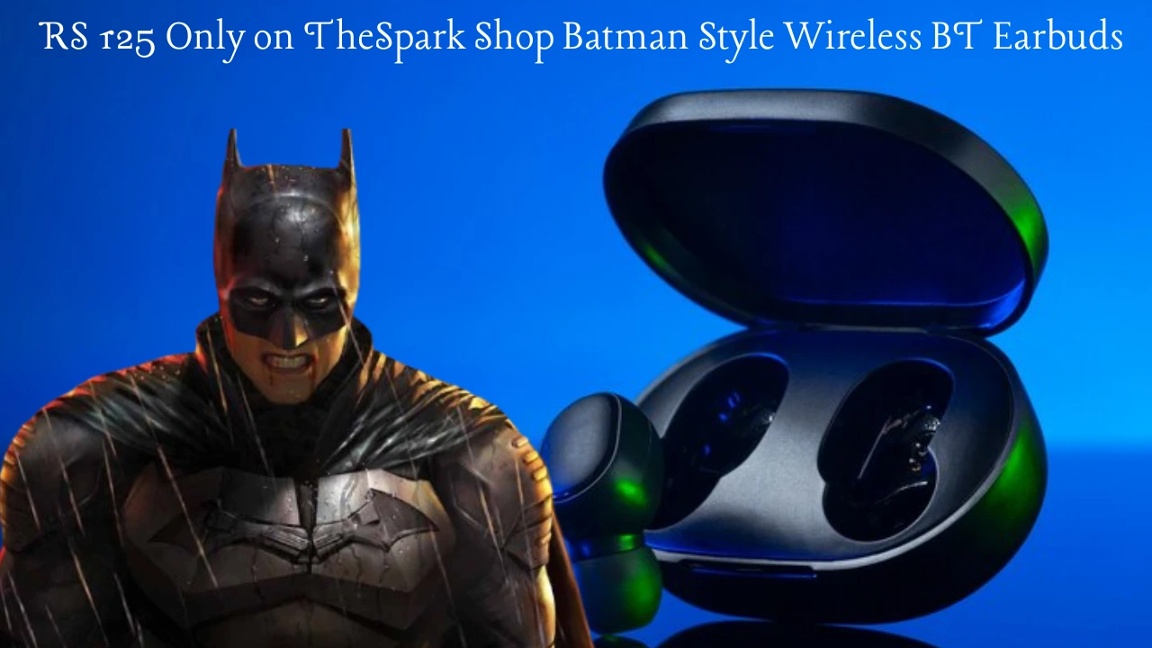 RS 125 Only on TheSpark Shop Batman Style Wireless BT Earbuds